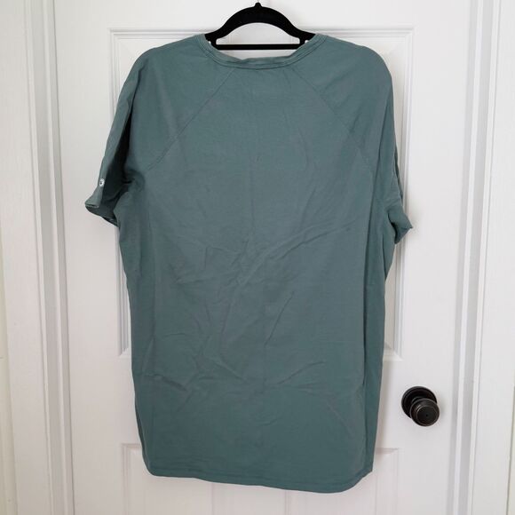 Men Carhartt Force Crew Neck Short Sleeve Shirt Gray Green Size Large - Picture 3 of 8